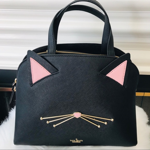 kate spade Handbags - Black cat meow Lottie Cameron Street kate spade